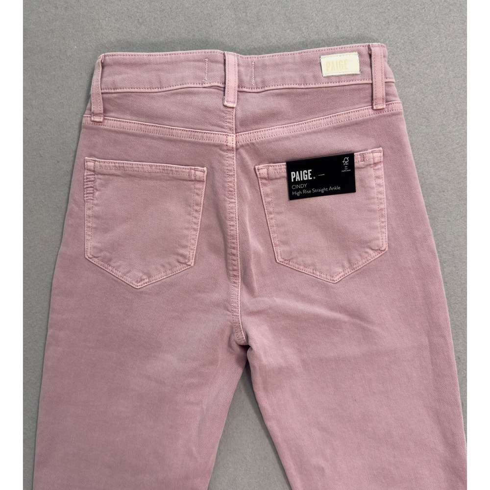 NWT Women's Paige Cindy High Rise Straight Raw Hem Ankle Jeans Size (waist) 25" - Picture 7 of 13